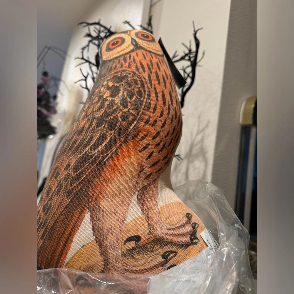 John Derian owl pillow